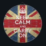 Ruhe bewahren und weiter fahren dartscheibe<br><div class="desc">"Keep Calm And Carry On", "Behalt Calm And", "Behalt Calm Carry", "Behalt Calm", "Gewerkschaft Jack" , "uk flag" "united kingdom", "english flag" , "Not leidende Fahne"bedrängte, trendy, "grunge , britisch, witzig, britisch, witzig" Fahne</div>