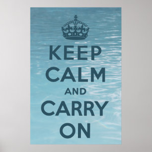 Ruhe bewahren und weiter fahren poster