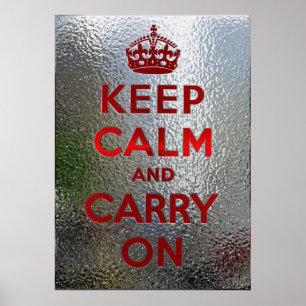 Ruhe bewahren und weiter fahren poster