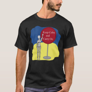 Ruhe bewahren und weiterfahren. Ukraine T-Shirt