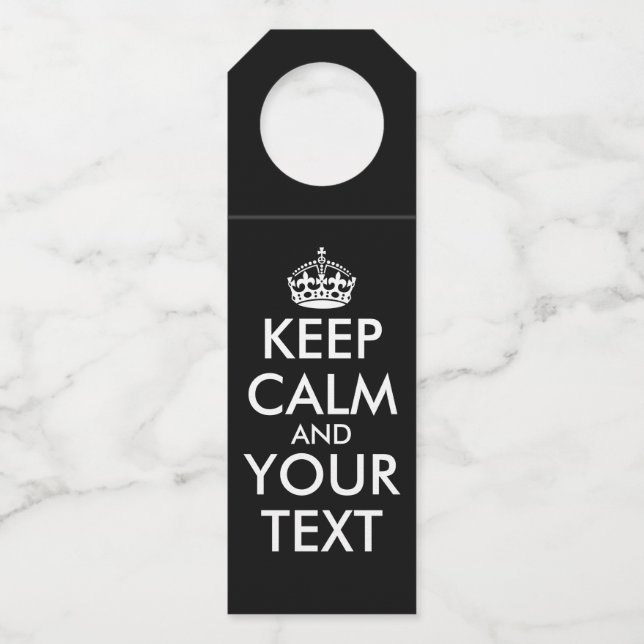 Ruhe bewahren und weitermachen - Ihre eigene Kraft Flaschenanhänger (Vorderseite)