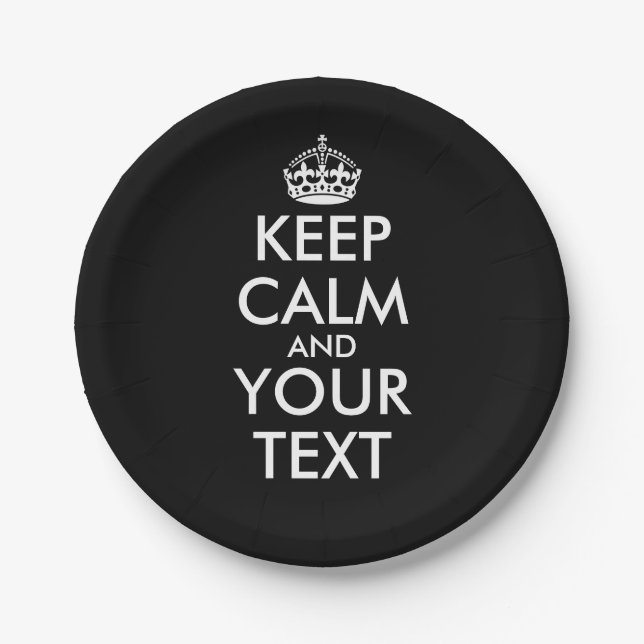 Ruhe bewahren und weitermachen - Ihre eigene Kraft Pappteller (Vorderseite)