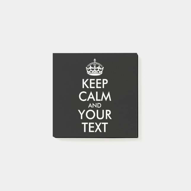 Ruhe bewahren und weitermachen - Ihre eigene Kraft Post-it Klebezettel (Vorderseite)