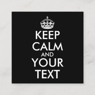 Ruhe bewahren und weitermachen - Ihre eigene Kraft Quadratische Visitenkarte