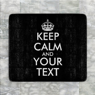 Ruhe bewahren und weitermachen - Ihre eigene Kraft Schneidebrett