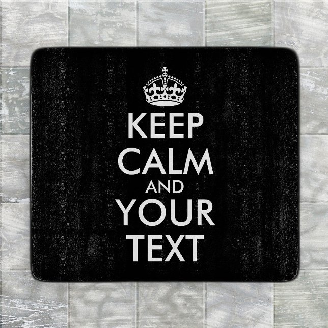 Ruhe bewahren und weitermachen - Ihre eigene Kraft Schneidebrett (Von Creator hochgeladen)