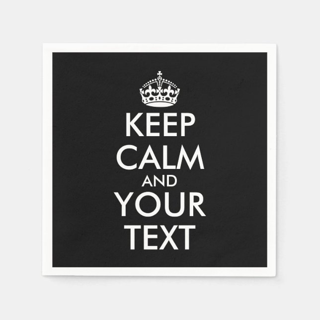 Ruhe bewahren und weitermachen - Ihre eigene Kraft Serviette (Vorderseite)