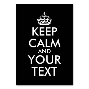 Ruhe bewahren und weitermachen - Ihre eigene Kraft Tischnummer