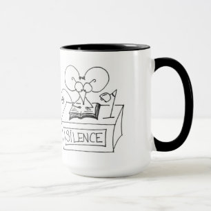 Ruhe! Bibliotheks-Maus - Stickmice Tasse