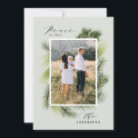 Ruhe bis 2020 Weihnachten mit modernem Pinienwald<br><div class="desc">Frieden bis 2020 moderne Pinienwald Weihnachtsfotokarte. Mit elegantem Skripttext.</div>