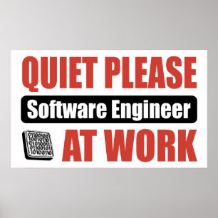 Ruhe-bitte Software Engineer bei der Arbeit Poster