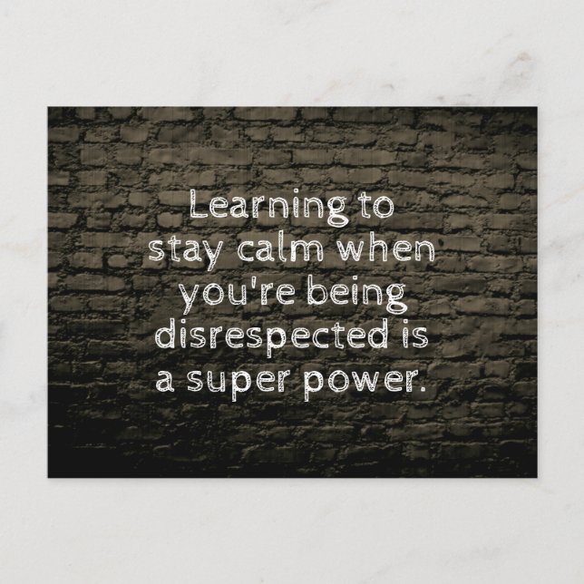 Ruhe bleibe lernen postkarte (Vorderseite)