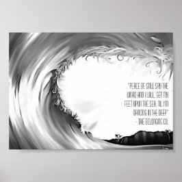 Ruhe bleibt, brechen Welle Erwachsenenfärbung Poster