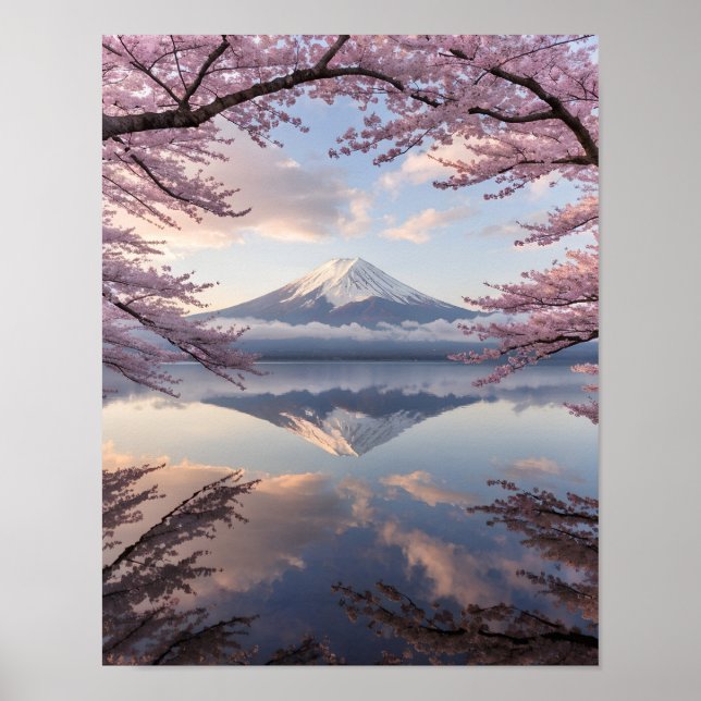 Ruhe der Fuji-Reflexion Poster (Vorne)
