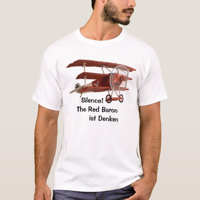 Ruhe! Der rote Baron denkt T-Shirt (Vorderseite)