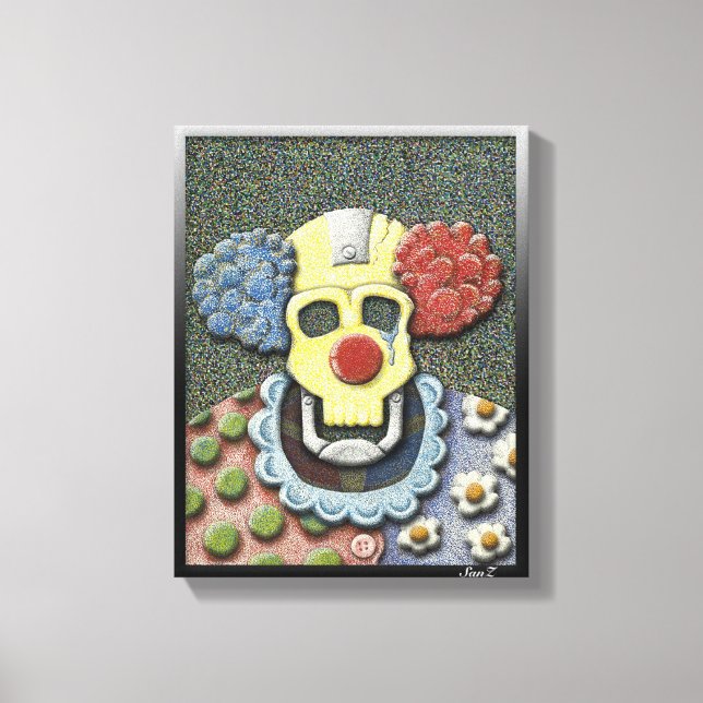 Ruhe des Clownfarbenspintillismus/Gouache Leinwanddruck (Vorderseite)