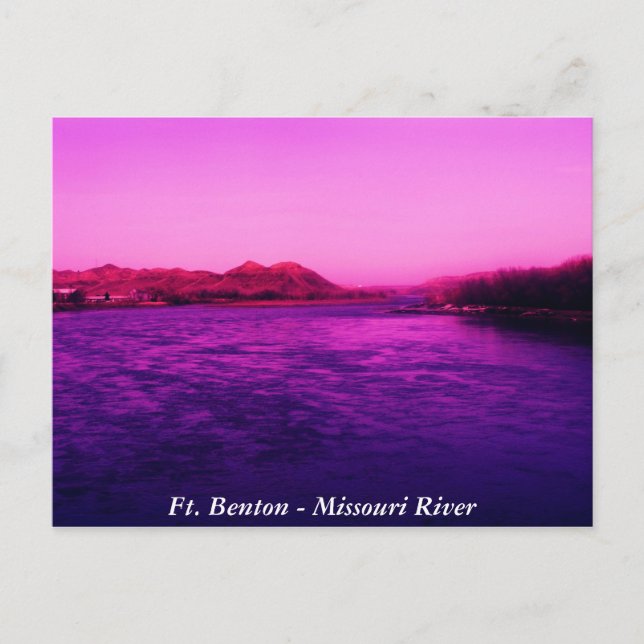 Ruhe, Ft. Benton - Missouri River Postkarte (Vorderseite)