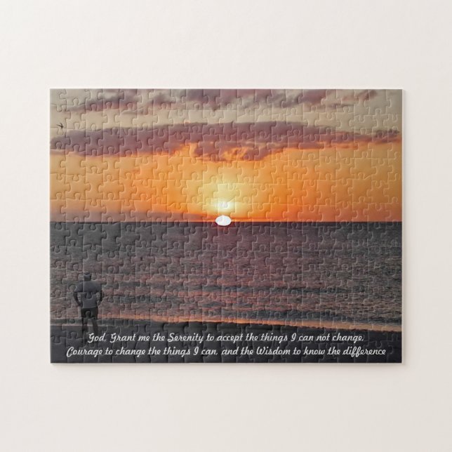Ruhe-Gebet - Sonnenuntergang Puzzle (Horizontal)