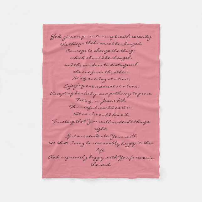 Ruhe-Gebets-Decke Fleecedecke (Vorderseite)