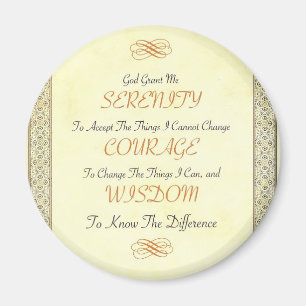 Ruhe-Gedicht mit Goldgrenze Magnet