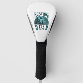 Ruhe Gesicht Hexe Halloween Spukhaus Kessel Golf Headcover