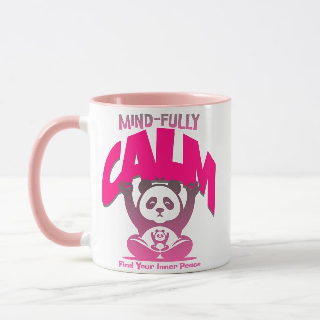 Ruhe, Herz - genau wie ein friedlicher Panda Tasse (Links)