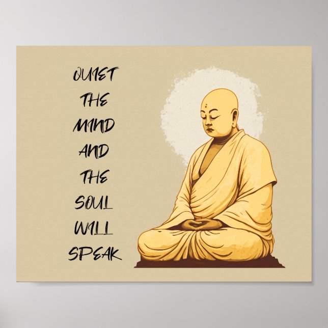 Ruhe im Geist und das Soul spricht MONK Poster (Vorne)