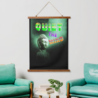 Ruhe im Geist Wandteppich Mit Holzrahmen