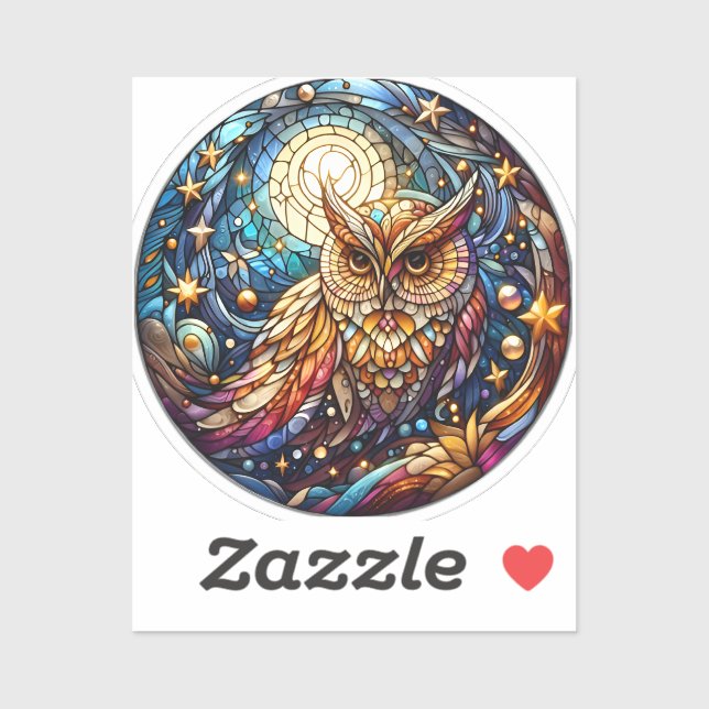 Ruhe im Glas Ein festes Glas Aufkleber (Blatt)