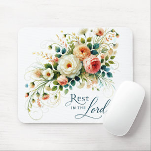 Ruhe im Herrn floral Mousepad