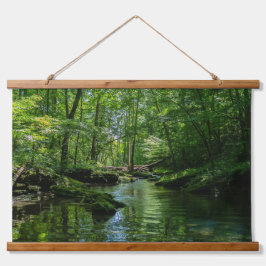 Ruhe im Wald Wandteppich Mit Holzrahmen