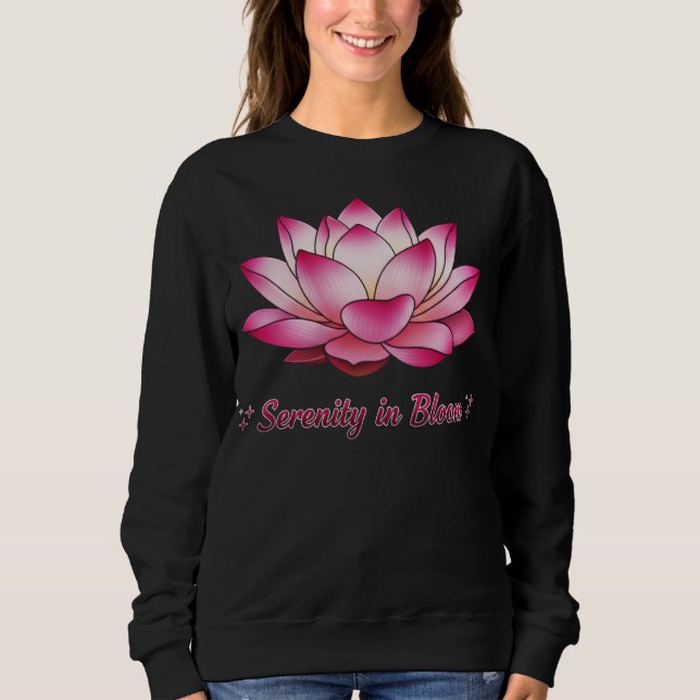 Ruhe in der Blume Bloom Lotus Friedlich Zen Floral Sweatshirt (Vorderseite)