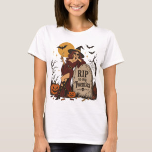 Ruhe in Frieden meinem Zwanzigern Retro-Halloween- T-Shirt