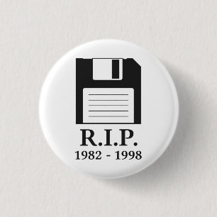 Ruhe in Frieden RIP Diskette Button
