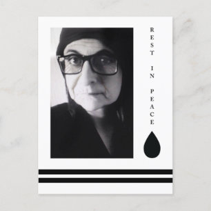 ruhe in Frieden Träne Postkarte