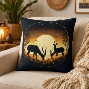 Ruhe in Motion Antelope Inspiriert Kissen