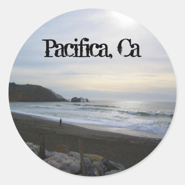 Ruhe in Pacifica Runder Aufkleber (Vorderseite)