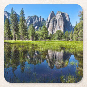 Ruhe in Yosemite Rechteckiger Pappuntersetzer