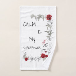 Ruhe ist mein Superheld | Selbstvertrauen & Zuvers Badhandtuch Set