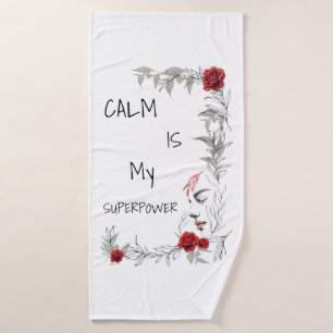 Ruhe ist mein Superheld Selbstvertrauen & Zuvers Badhandtuch Set