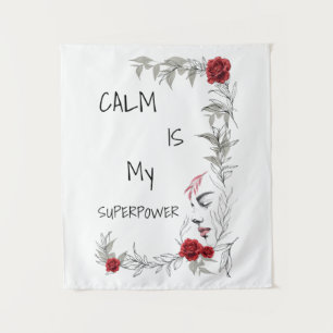 Ruhe ist mein Superheld Selbstvertrauen & Zuvers Wandteppich