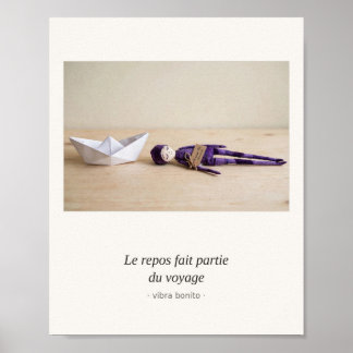 Ruhe ist Teil der Reise — Papierreihe Poster