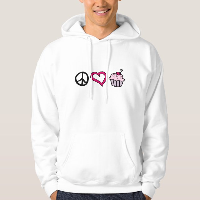 Ruhe, Liebe & Cupcakes! Hoodie (Vorderseite)