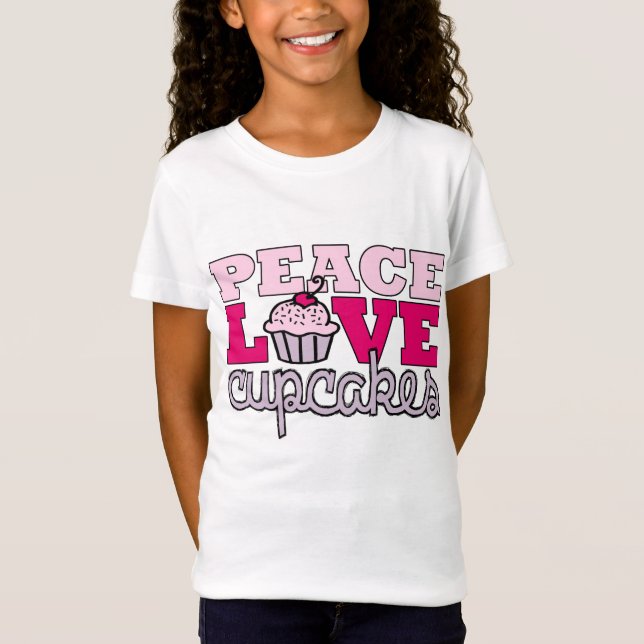 Ruhe, Liebe & Cupcakes! T-Shirt (Vorderseite)