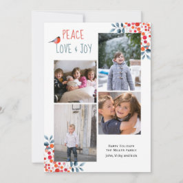 Ruhe, Liebe, Freude Weihnachten - 4 Foto Collage C Einladung