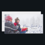 Ruhe, Liebe & Freude Weihnachten oder Hanukkah Fot<br><div class="desc">Niedliche und stilvolle Peace,  Liebe & Joy Christmas oder Hanukkah Holiday Foto Card ist ideal für Ihren Kartenversand in dieser Urlaubssaison. Hat passendes Zubehör.</div>