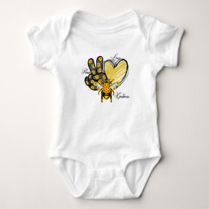 Ruhe, Liebe & Freundlichkeit Biene und Sonnenblume Baby Strampler