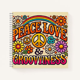 Ruhe, Liebe & Groovity Spiral Notebook Notizbuch