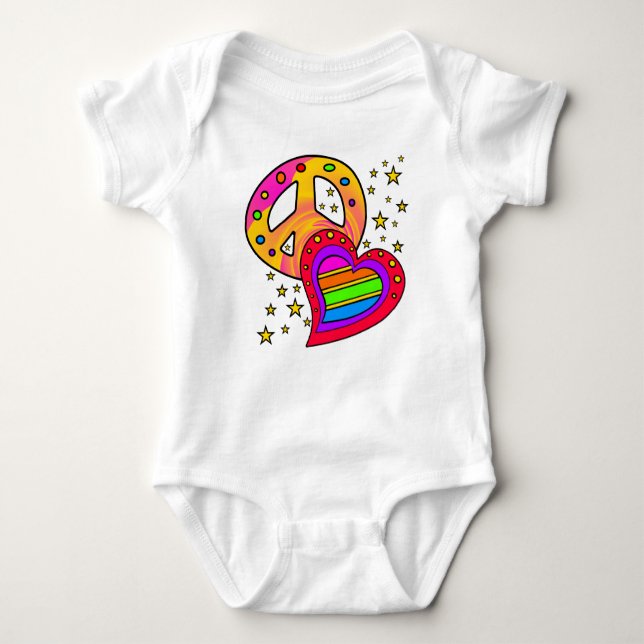 Ruhe, Liebe, Joy Baby Bodysuit Baby Strampler (Vorderseite)