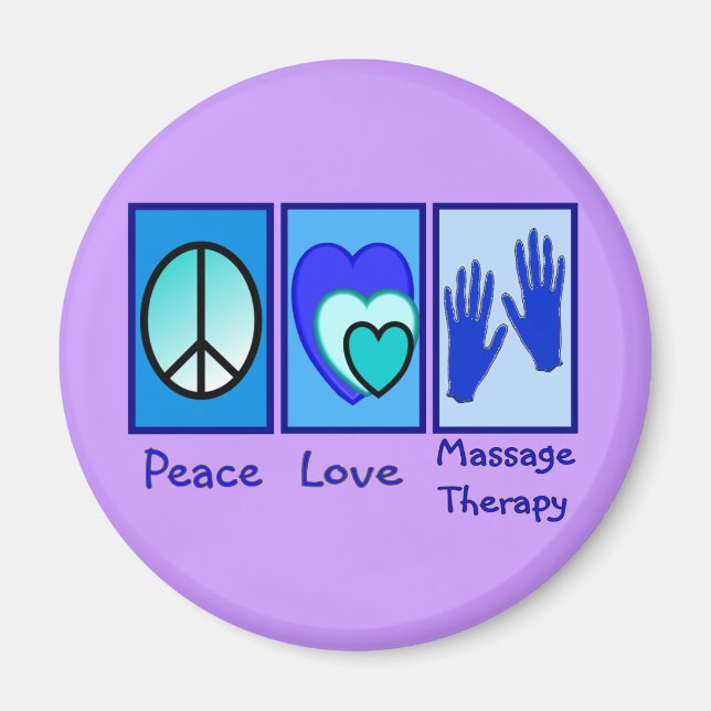Ruhe, Liebe, Massagetherapie - Geschenke Magnet (Vorne)